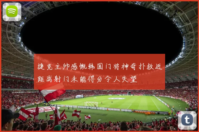 捷克主帅感慨韩国门将神奇扑救近距离射门未能得分令人失望